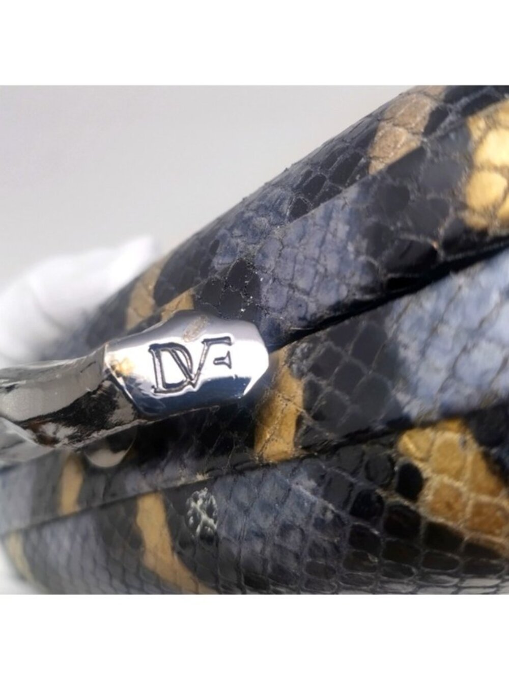 Diane Von Furstenberg Python Leather Clutch - Picture 8 of 9